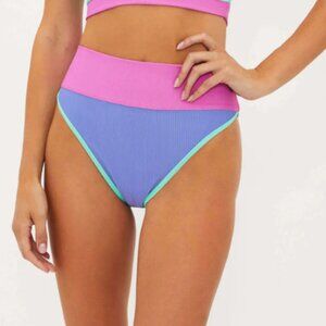Beach Riot | Emmy Bikini Bottoms - High Tide Color-Block. Women's Swimwear